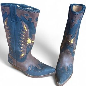 Sancho Spanish Western Cowgirl Genuine Leather Boots
